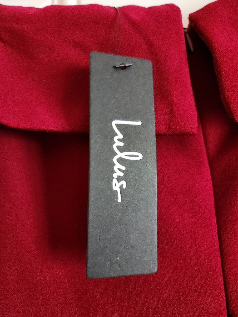 Lulus Song of Love Wine Red Off-the-Shoulder Maxi Dress Size Small NWT - Picture 4 of 6